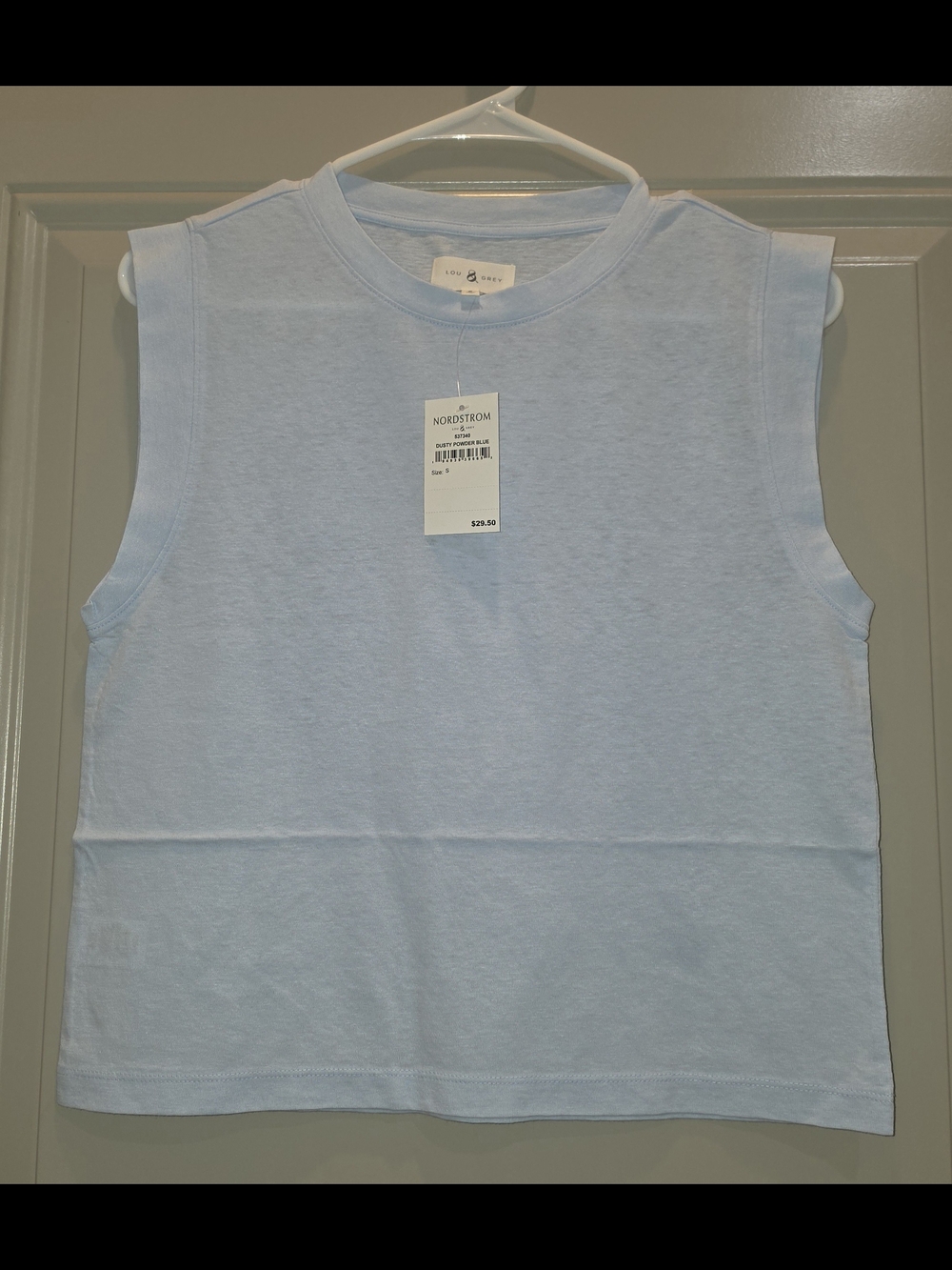 Nordstrom Lou & Grey Light Blue Sleeveless Tee